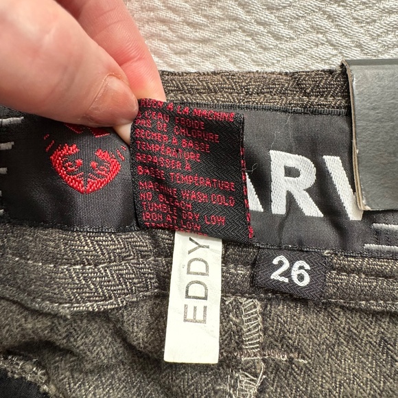 NWT KÄRV Eddy Pants Straight Leg Side Stripe Women's Size 26 Charcoal Grey - Picture 8 of 15